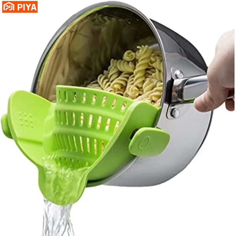 SnapStrain Clip-On Food Strainer – Perfect for Pasta, Meat, and Grease