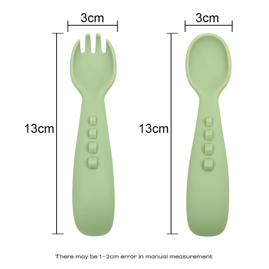 Baby Feeding Utensils – Training Spoon and Fork Set