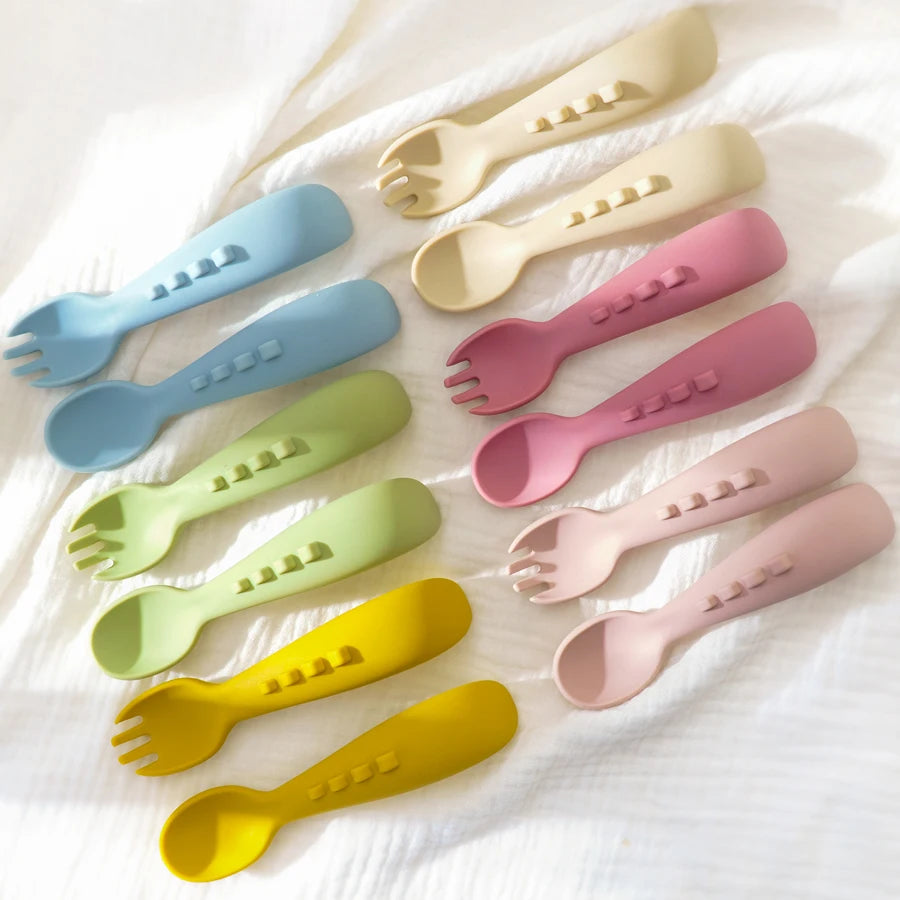 Baby Feeding Utensils – Training Spoon and Fork Set