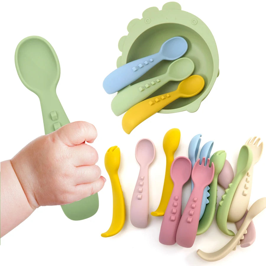 Baby Feeding Utensils – Training Spoon and Fork Set
