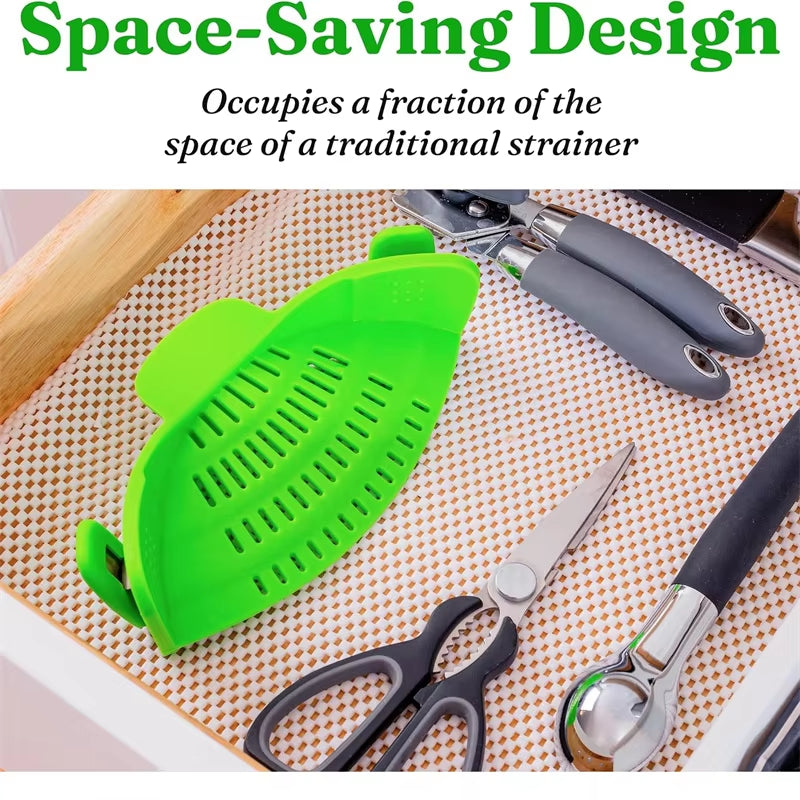 SnapStrain Clip-On Food Strainer – Perfect for Pasta, Meat, and Grease