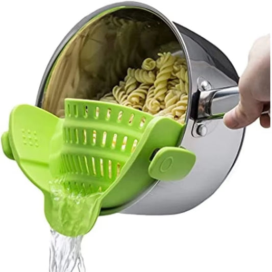 SnapStrain Clip-On Food Strainer – Perfect for Pasta, Meat, and Grease
